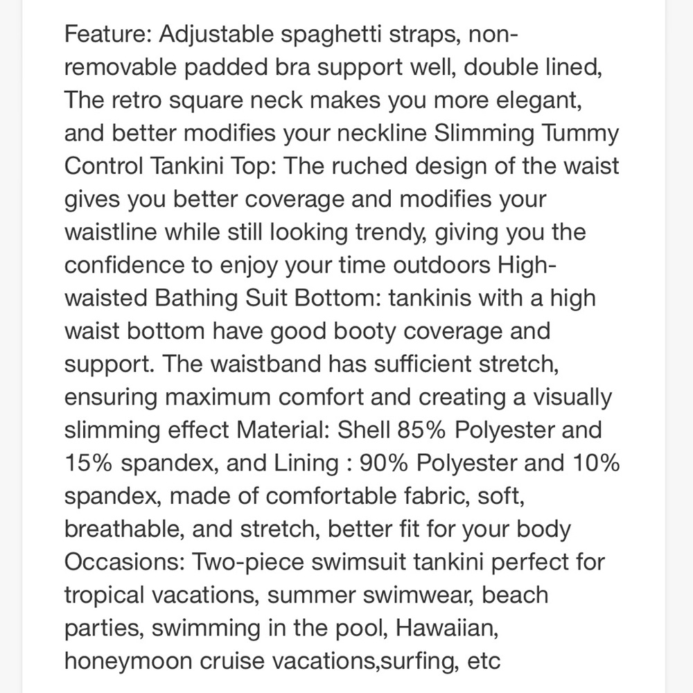 Sky Blue Ribbed Tankini Two-Piece Ruched Tummy Control Tankini Set - Picture 3 of 14